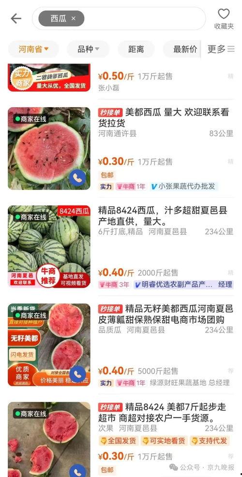 商丘市场今日瓜价,新鲜直供，价格亲民