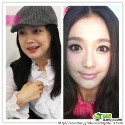 女明星网红对比照片,对比照揭示的美丽秘密